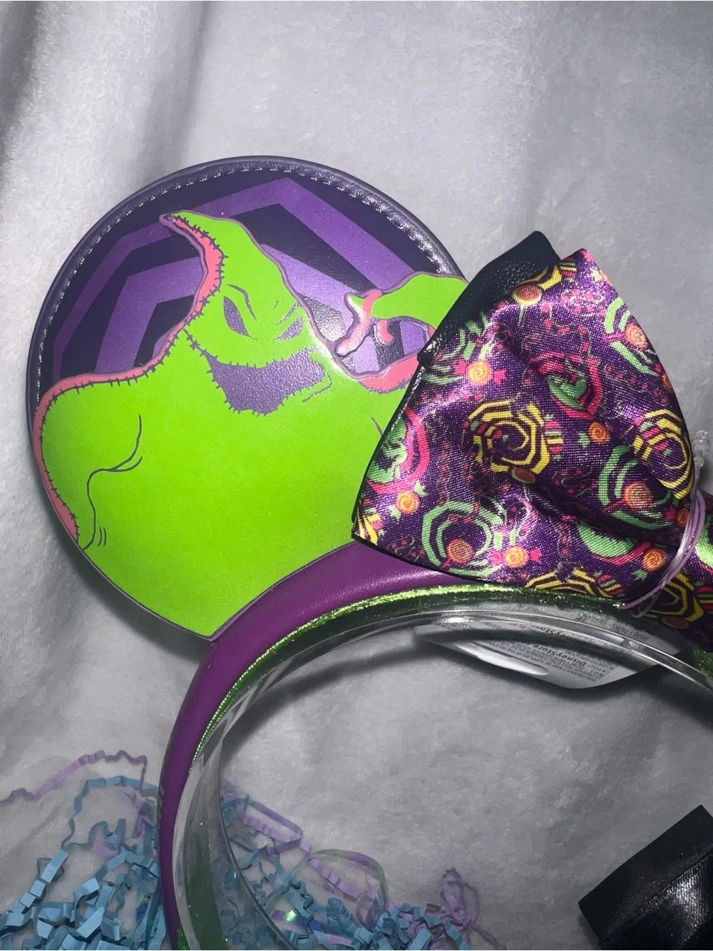NWT! Disney Parks 2025 Oogie Boogie Bash Glow in the Dark Minnie Ears Headband